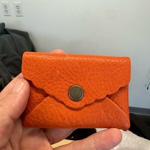 Portland Leather Orange Key & Card Holder